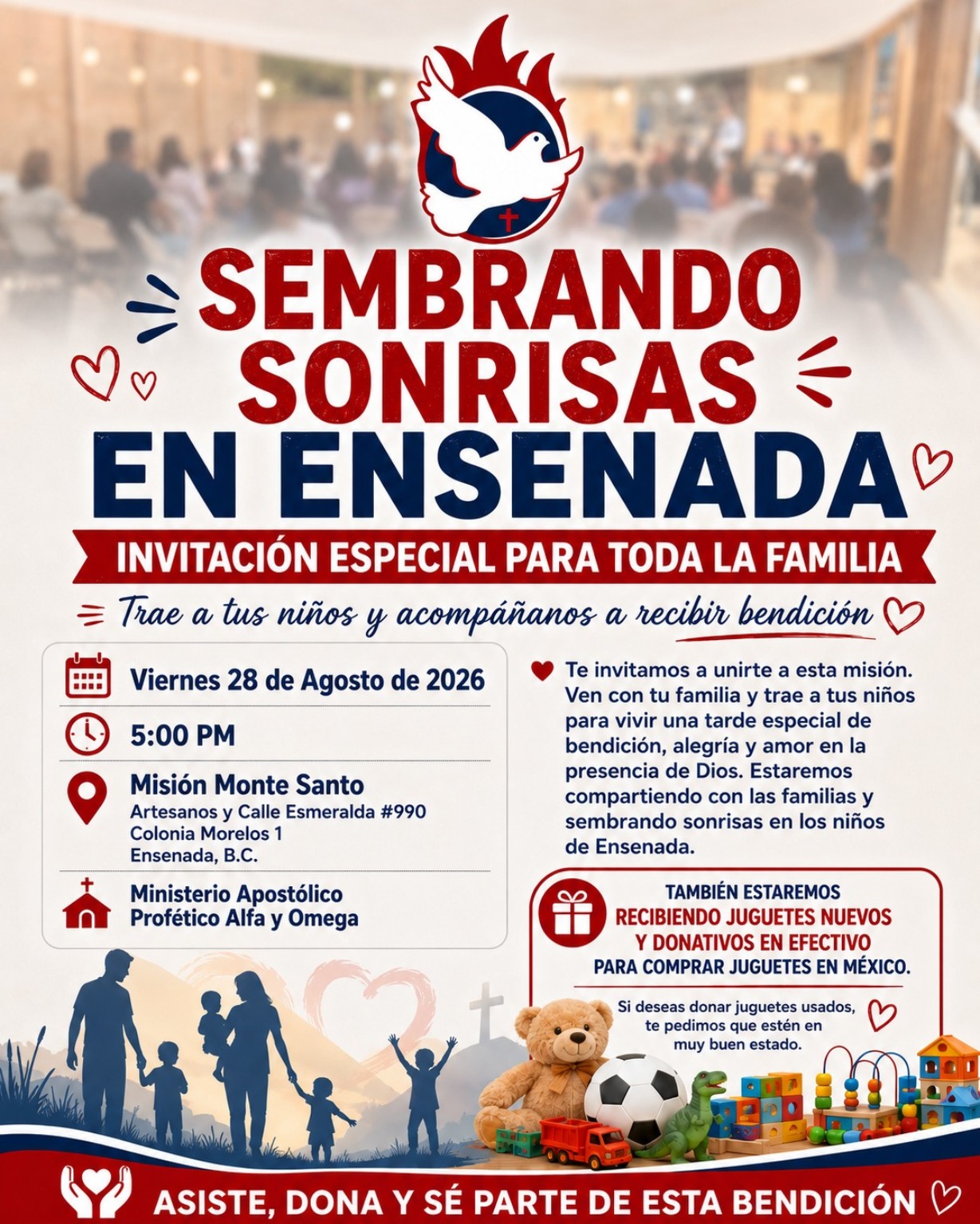 Flyer de Sembrando Sonrisas en Ensenada